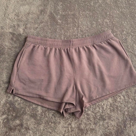 Suzette Pants - Brown Super Soft Cozy Lounge Fleece Lined Shorts Athleisure Sleep Size XL
